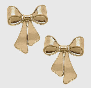 Gold Bow Studs