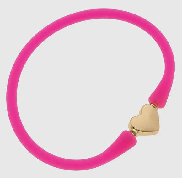 Girls Silicone Heart Bracelet