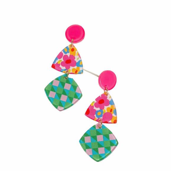 Bright Geometric Earrings