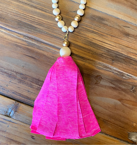 Hot pink tassel