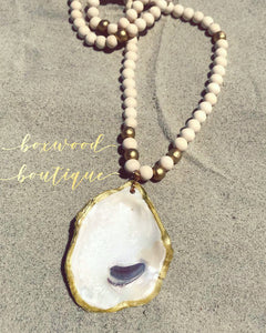 Golden Oyster Necklace