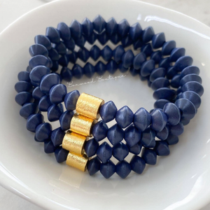 Navy Rondelle Bracelet